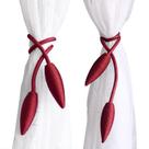 Cortina Tiebacks Valea Home 56 cm Borgonha 2 peças Cortina Tiebacks Valea Home 56 cm Borgonha 2 peças