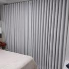 Cortina Trilho Suíço Simples Voil Linho C/ Forro Microfibra 4 x 2,6O