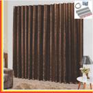 Cortina Tropical em Jacquard 2,00 x 1,70 Para Trilho Comum - Tabaco - 100% Poliéster