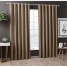 Cortina Única com Ilhoses 300x250cm Aveludada Suede Castor Casa D'oro Sultan