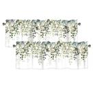 Cortina Valance AYTTBIS Folhas de eucalipto verde sálvia 42x30cm 2 painéis