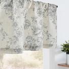 Cortina Valance de Cocina de Lino Jinchan 50x41 cm Floral