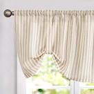 Cortina Valance Jinchan Tie Up Linen Texturizada Listrada 45x46cm Cortina Valance Jinchan Tie Up Linen Texturizada Listrada 45x46cm