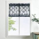 Cortina Valance Kotile Black Lace para Windows 52x46cm 1 painel