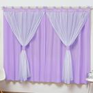 Cortina Varão Simples Quarto Bebê e Criança Menina Lilás 2mX1,70m - L2M Cortina Varão Simples Quarto Bebê e Criança Menina Lilás 2mX1,70m - L2M