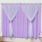 Cortina Varão Slim Quarto Bebê e Criança Menina Lilás 1,80mX1,60m