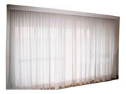 Cortina Voal 2,8m X 1,7m Sem Forro P/trilho Comum Decoração