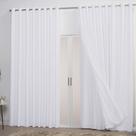 Cortina Voil 5,00x2,80m Flame com Forro em Micropercal - Branco Cortina Voil 5,00x2,80m Flame com Forro em Micropercal - Branco