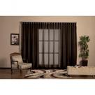 Cortina Voil para Trilho Suíço 280x180cm Poliéster Marrom-escuro Ludatex