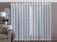 Cortina Voil trabalhado cross 6,00 x 2,40 sem forro Sala/Quarto