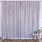 Cortina Voil Xadrez com Forro Microfibra 6,00x2,50 com Ilhós Cromado Decoração