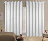 Cortina Voil Xadrez Luxo Com Forro Blackout PVC Branco 2,50M x 2,20M 100% Corta Luz Com Ilhós Cromado Para Varão Simples