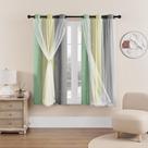 Cortina XiDi Rainbow Green Amarelo Cinza Dupla Camada Cortina XiDi Rainbow Green Amarelo Cinza Dupla Camada