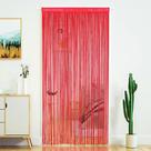 Cortina YaoYue Beaded String Tassels 100x280cm Vinho Tinto