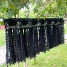 Cortina YJ YANJUN Black Boho Lace Valance 40x41 cm Cortina YJ YANJUN Black Boho Lace Valance 40x41 cm