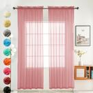 Cortina youleyar Solid Sheer Voile 2 painéis 132x213cm branca Cortina youleyar Solid Sheer Voile 2 painéis 132x213cm branca