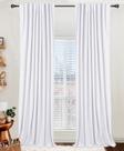Cortinas 100% Blackout Shield Linen 50x213cm, 2 painéis, branco brilhante