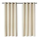 Cortinas Amazon Basics 2 Painéis 132x244 cm Bege Blackout