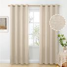 Cortinas BGment, aveia, linho, 213 cm de comprimento, conjunto de 2 painéis Cortinas BGment, aveia, linho, 213 cm de comprimento, conjunto de 2 painéis