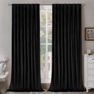 Cortinas BGment Black Velvet Blackout Thermal 152x213 cm