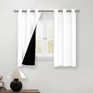 Cortinas BGment Blackout 100% Blackout 115x110cm brancas 2 painéis