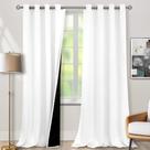 Cortinas BGment Blackout 2 painéis 240x130cm brancas para janela