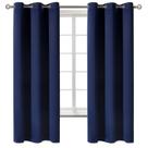 Cortinas BGment Blackout com isolamento térmico azul marinho 42x160cm