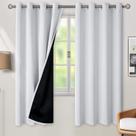 Cortinas BGment, branco acinzentado, 100% blackout, 183x132cm, 2 painéis