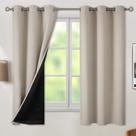 Cortinas BGment com isolamento térmico 100% Blackout 107x160cm Cashmere