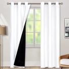 Cortinas BGment com isolamento térmico 100% Blackout 107x213cm brancas