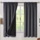 Cortinas BGment com isolamento térmico 100% Blackout 132x160cm cinza escuro