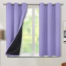 Cortinas BGment com isolamento térmico 100% Blackout 42x213cm Lavanda