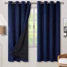 Cortinas BGment com isolamento térmico 100% blackout azul marinho