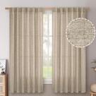 Cortinas BGment Oatmeal Linen 160x160cm para 2 painéis de quarto