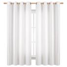 Cortinas BGment Pure White 160x160cm Linen Look 2 painéis
