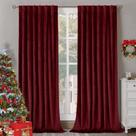 Cortinas BGment Red Velvet 213x213cm com isolamento térmico