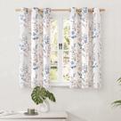 Cortinas BGment Short Linen 115x107cm Navy 2 painéis