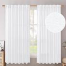 Cortinas BGment White Linen 160x160cm Filtro de luz de 2 painéis