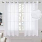 Cortinas BGment White Sheer 160x160cm para 2 painéis de quarto