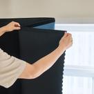 Cortinas Blackout AJAZZ autoadesivas portáteis, pacote com 1 pacote, pretas