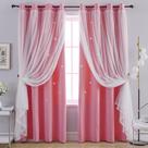 Cortinas Blackout Anytime Star Cut-Out para quarto, rosa