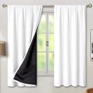 Cortinas Blackout BGment 160x160cm brancas com isolamento térmico