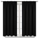 Cortinas Blackout BGment Black 42x114cm 2 painéis