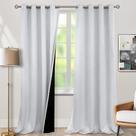 Cortinas Blackout BGment, branco acinzentado, 275x140cm, 2 painéis