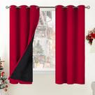 Cortinas Blackout BGment Christmas Thermal Red 107x213cm 2P
