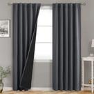 Cortinas Blackout BGment com isolamento térmico 214 cm l x 213 cm l