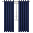 Cortinas Blackout BGment Grommet com isolamento térmico em azul marinho