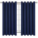 Cortinas Blackout BGment Grommet com isolamento térmico em azul marinho