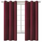 Cortinas Blackout BGment Navideñas Rojas para Dormitorio 107x160 cm