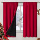 Cortinas Blackout BGment Red 160x160cm com isolamento térmico